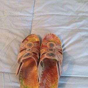 ELITE SANDAL SLIP IN WEDGE HEEL SIZE 8